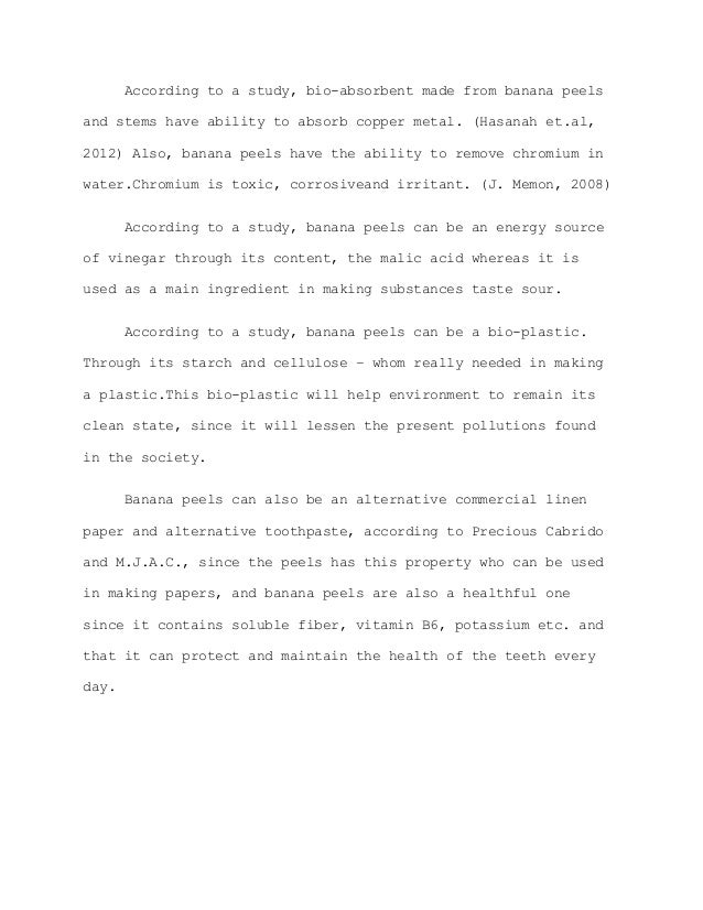 bioplastic from banana peel research paper bioplastic from banana peel research paper